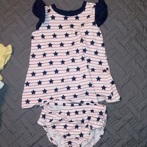 Red white and blue outfit